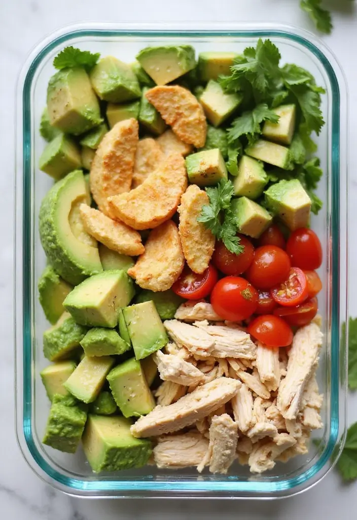 25 Chicken Salad Meal Prep Recipes for Fresh Lunch Ideas 8 25 Chicken Salad Meal Prep Recipes for Fresh Lunch Ideas - 2. Avocado Chicken Salad