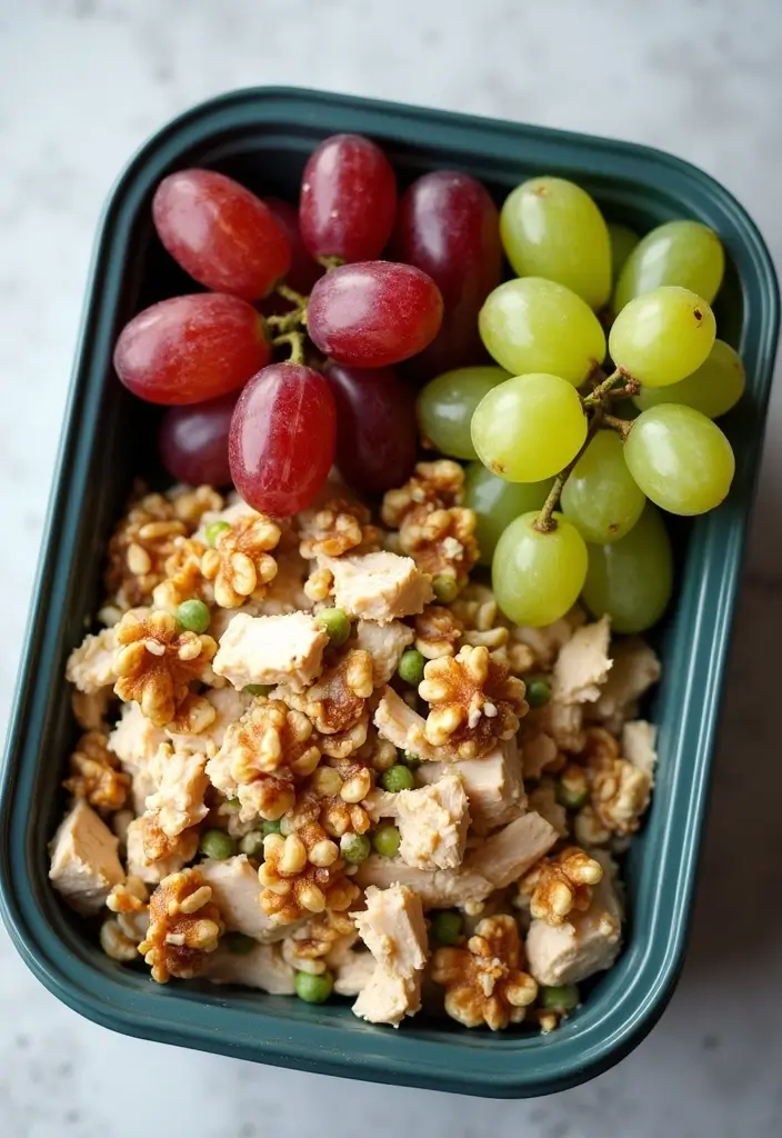 25 Chicken Salad Meal Prep Recipes for Fresh Lunch Ideas 137 25 Chicken Salad Meal Prep Recipes for Fresh Lunch Ideas - 23. Chicken Salad with Grapes and Nuts