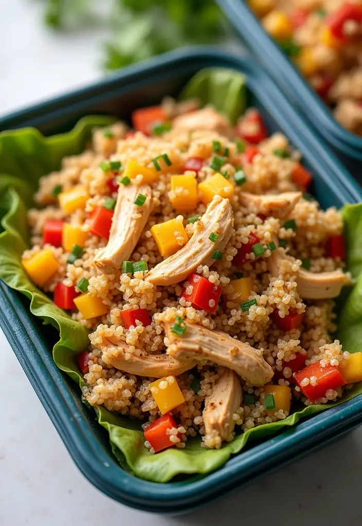 25 Chicken Salad Meal Prep Recipes for Fresh Lunch Ideas 142 25 Chicken Salad Meal Prep Recipes for Fresh Lunch Ideas - 24. Chicken Salad with Quinoa