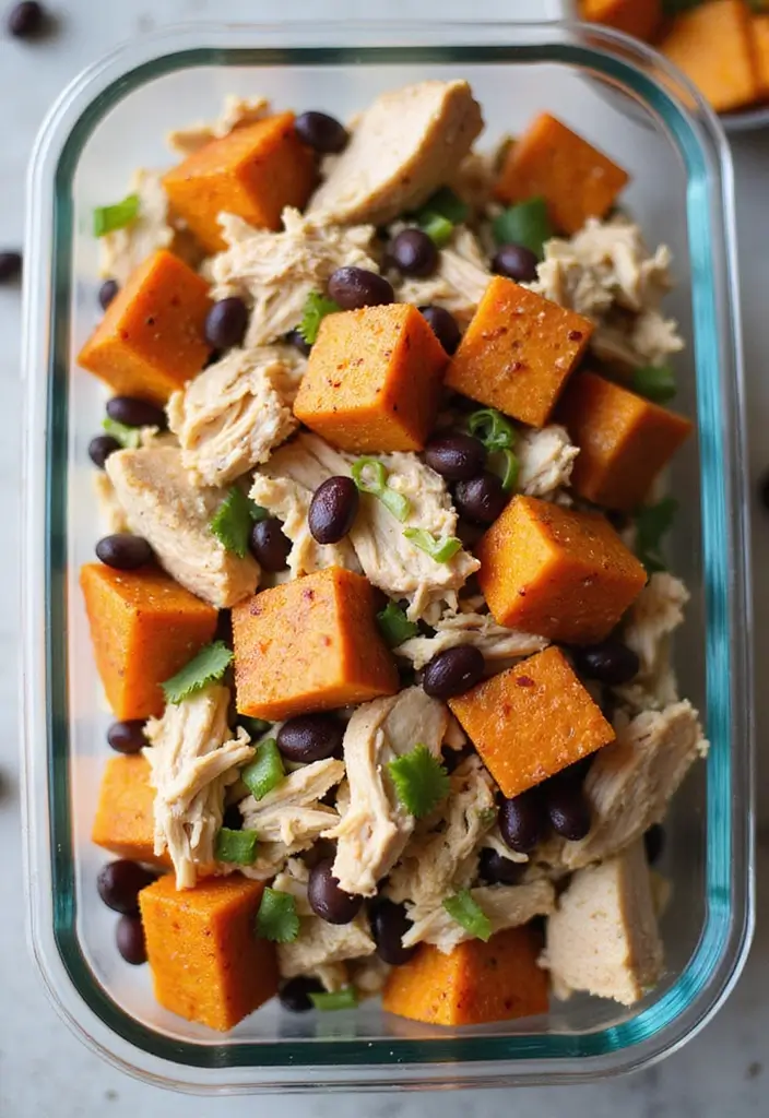 25 Chicken Salad Meal Prep Recipes for Fresh Lunch Ideas 147 25 Chicken Salad Meal Prep Recipes for Fresh Lunch Ideas - 25. Chicken Salad with Sweet Potatoes