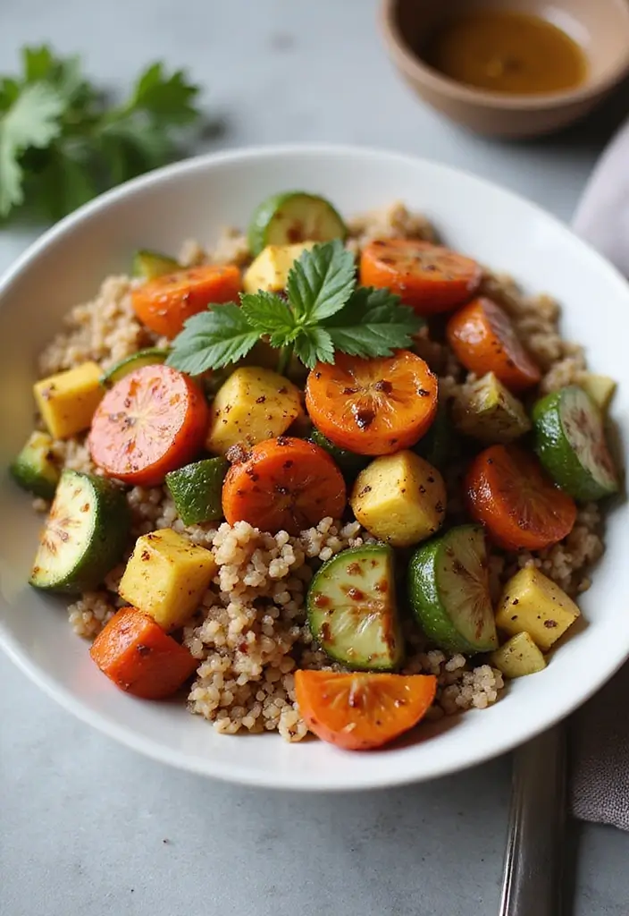 25 College Meal Prep Recipes for Students on a Budget 91 25 College Meal Prep Recipes for Students on a Budget - 17. Roasted Vegetable Quinoa Bowl