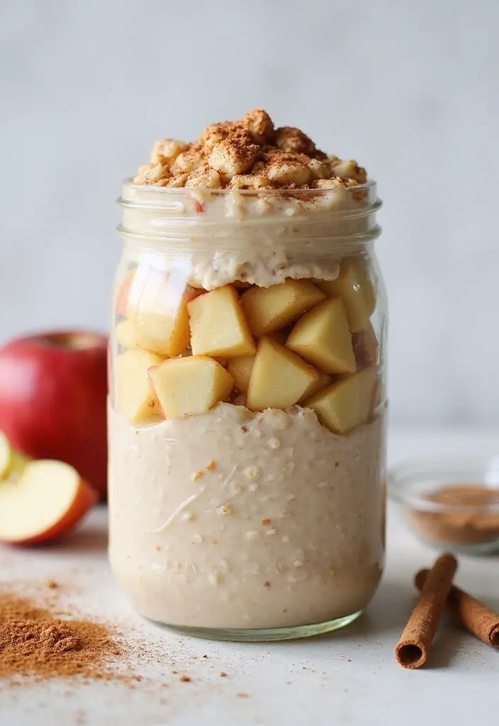 25 Dairy-Free Meal Prep Recipes That Are Easy and Tasty - 12. Apple Cinnamon Overnight Oats
