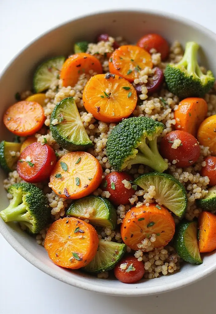 25 Dairy-Free Meal Prep Recipes That Are Easy and Tasty - 14. Roasted Vegetable Quinoa Bowl