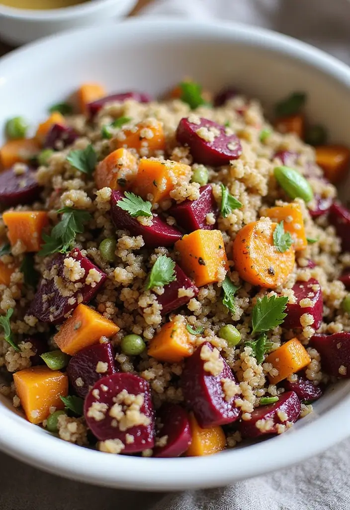 25 Dairy-Free Meal Prep Recipes That Are Easy and Tasty - 19. Quinoa & Roasted Beet Salad