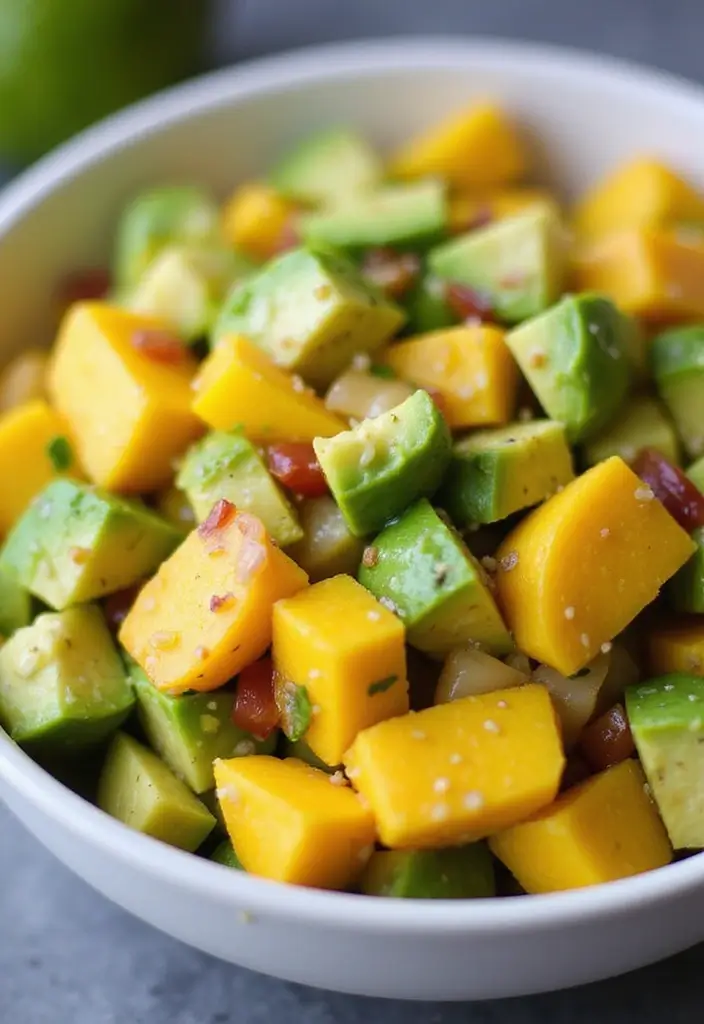 25 Dairy-Free Meal Prep Recipes That Are Easy and Tasty - 21. Mango Avocado Salsa
