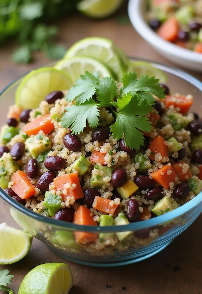 25 Delicious High-Protein Meal Prep Recipes to Boost Your Energy - 1. Quinoa and Black Bean Salad