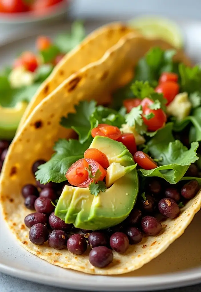 25 Delicious High-Protein Meal Prep Recipes to Boost Your Energy - 14. Black Bean Veggie Tacos