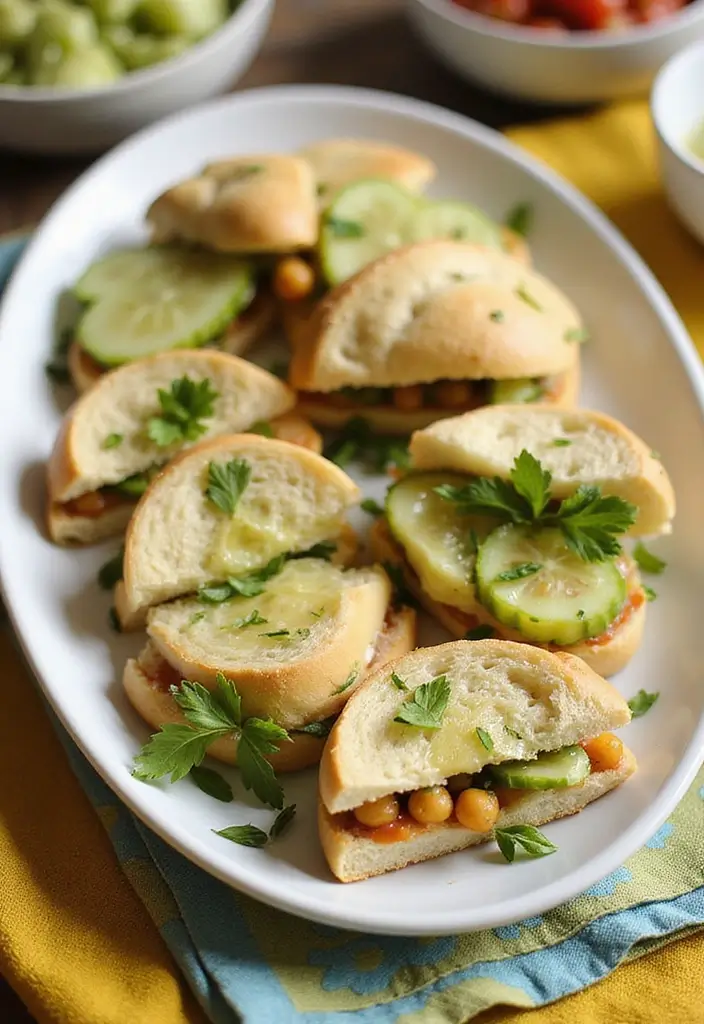 25 Delicious High-Protein Meal Prep Recipes to Boost Your Energy - 16. Cucumber and Chickpea Sandwiches