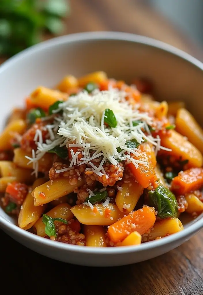 25 Delicious High-Protein Meal Prep Recipes to Boost Your Energy - 21. Protein-Packed Veggie Pasta
