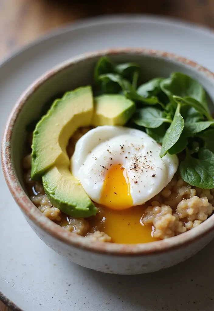 25 Delicious High-Protein Meal Prep Recipes to Boost Your Energy - 22. Savory Oatmeal Bowl