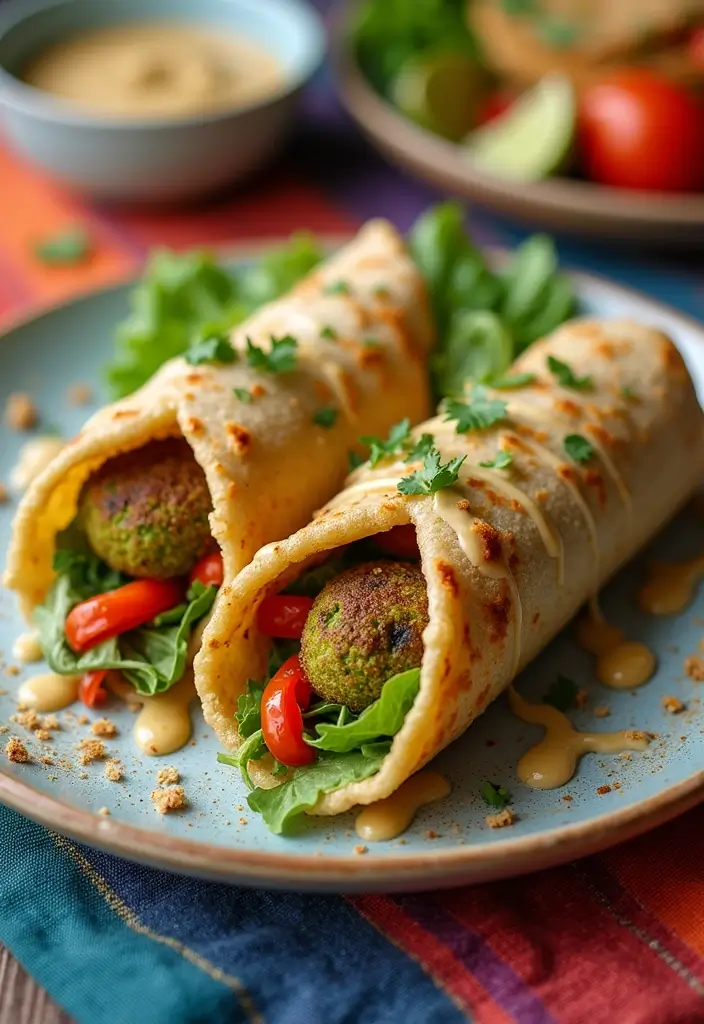 25 Delicious High-Protein Meal Prep Recipes to Boost Your Energy - 25. Baked Falafel Wraps