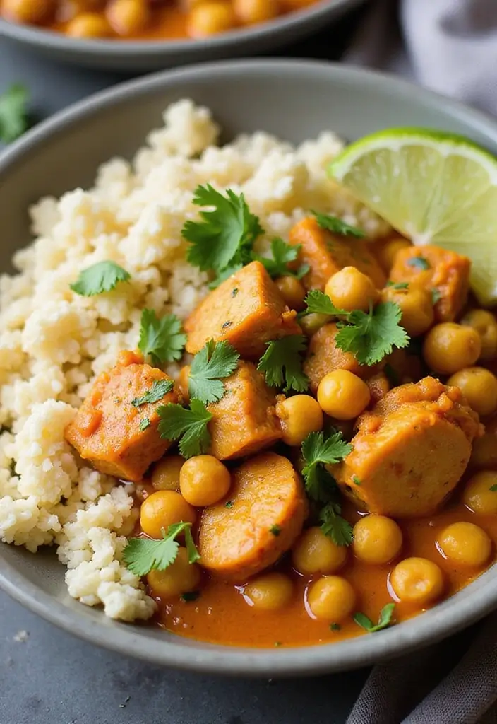 25 Ground Turkey Meal Prep Recipes That Are Healthy and Low Carb - 16. Turkey and Chickpea Curry
