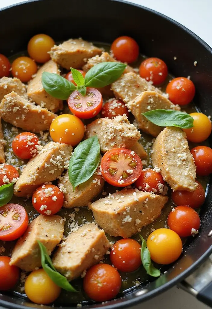 25 Ground Turkey Meal Prep Recipes That Are Healthy and Low Carb - 19. Turkey Tomato Basil Skillet