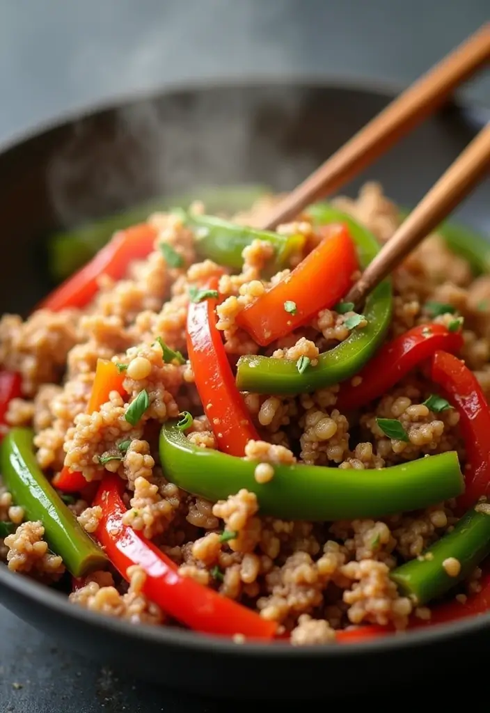25 Ground Turkey Meal Prep Recipes That Are Healthy and Low Carb - 23. Turkey and Bell Pepper Stir-Fry