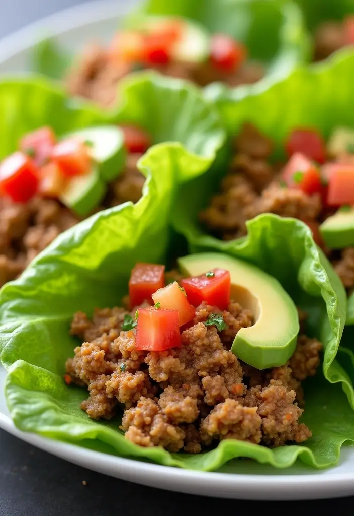 25 Ground Turkey Meal Prep Recipes That Are Healthy and Low Carb - 4. Ground Turkey Taco Lettuce Wraps