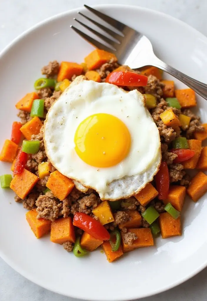 25 Ground Turkey Meal Prep Recipes That Are Healthy and Low Carb - 6. Ground Turkey Sweet Potato Hash
