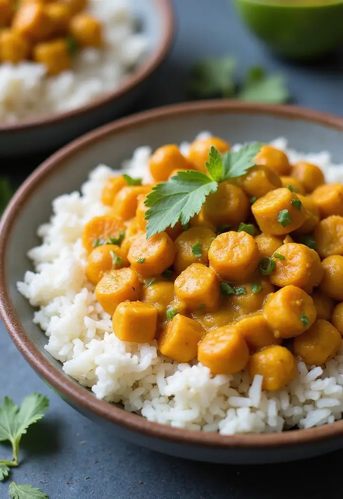 25 Meal Prep Recipes to Gain Weight for Men Made Simple 80 25 Meal Prep Recipes to Gain Weight for Men Made Simple - 14. Coconut Curry Chickpeas