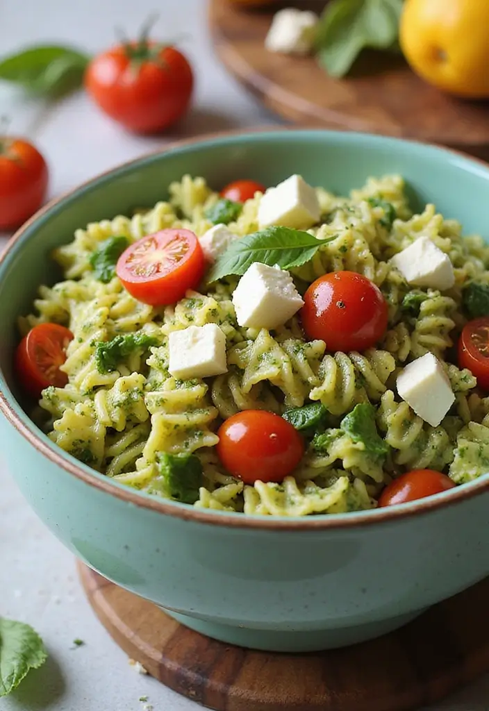 25 Meal Prep Recipes to Gain Weight for Men Made Simple 120 25 Meal Prep Recipes to Gain Weight for Men Made Simple - 20. Pesto Pasta Salad