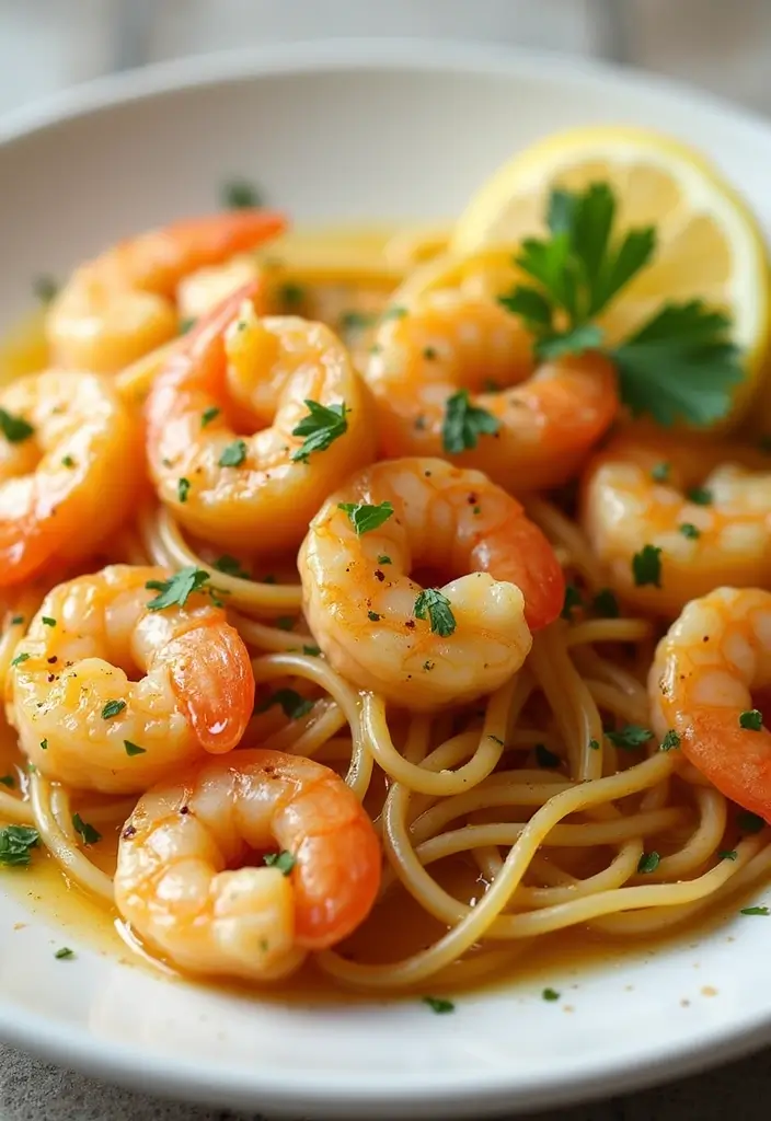 25 Meal Prep Recipes to Gain Weight for Men Made Simple 144 25 Meal Prep Recipes to Gain Weight for Men Made Simple - 24. Garlic Butter Shrimp Pasta