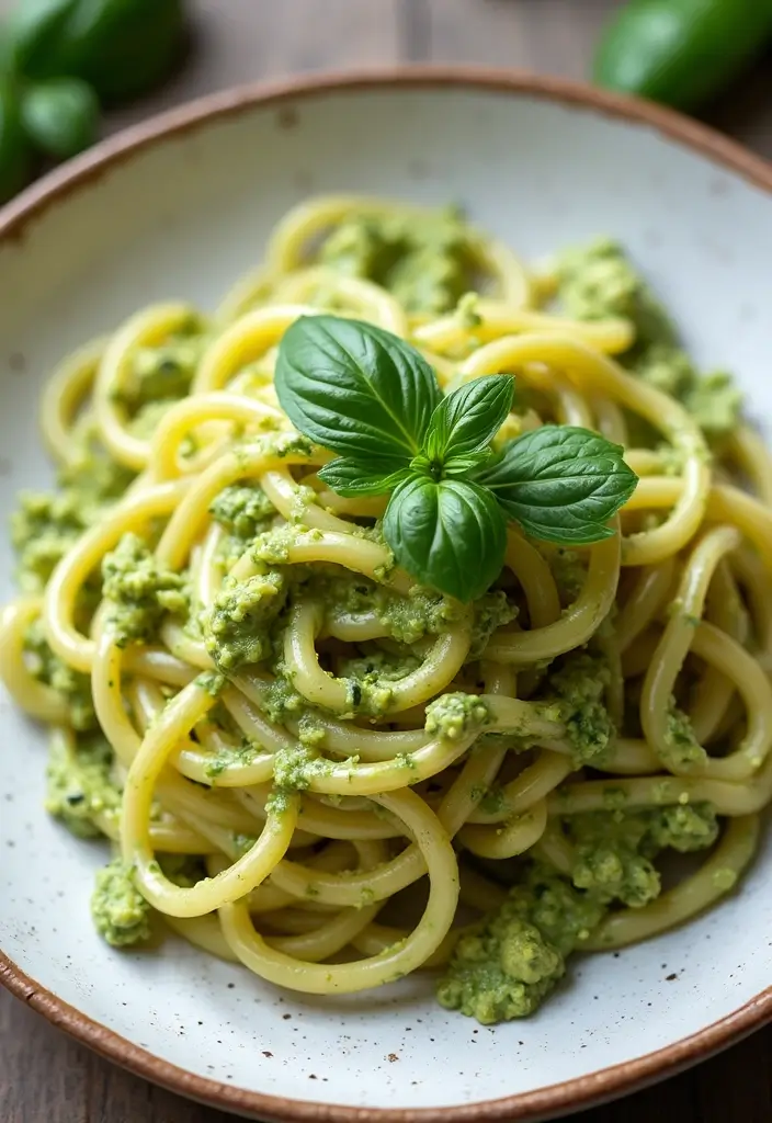 25 Meal Prep Recipes to Gain Weight for Men Made Simple 48 25 Meal Prep Recipes to Gain Weight for Men Made Simple - 8. Spaghetti with Avocado Pesto