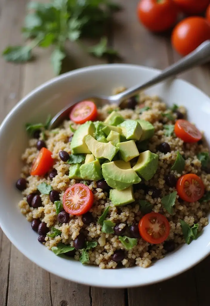 25 Salad Meal Prep Lunch Recipes for Light and Healthy Meals - 1. Quinoa & Black Bean Salad
