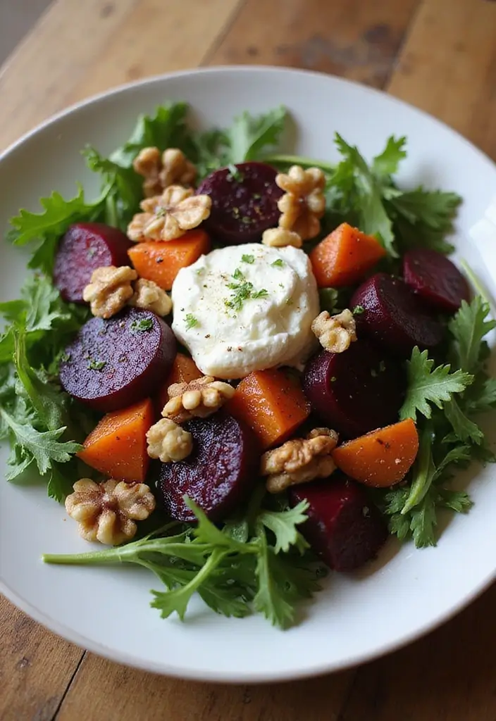25 Salad Meal Prep Lunch Recipes for Light and Healthy Meals - 14. Roasted Beet & Goat Cheese Salad