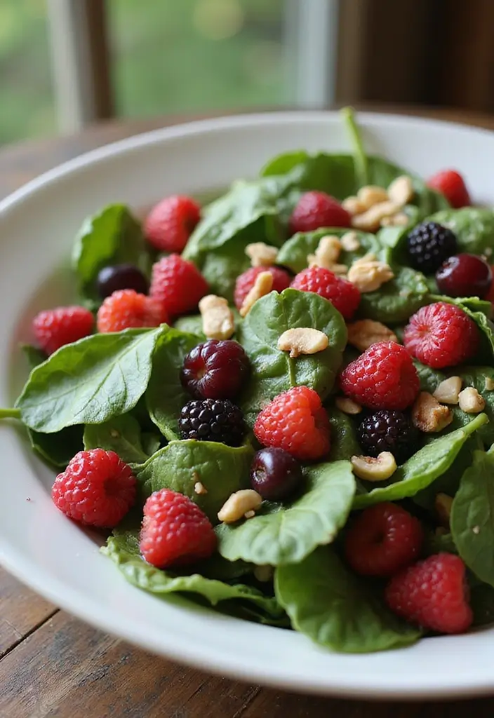 25 Salad Meal Prep Lunch Recipes for Light and Healthy Meals - 25. Berry Spinach Salad