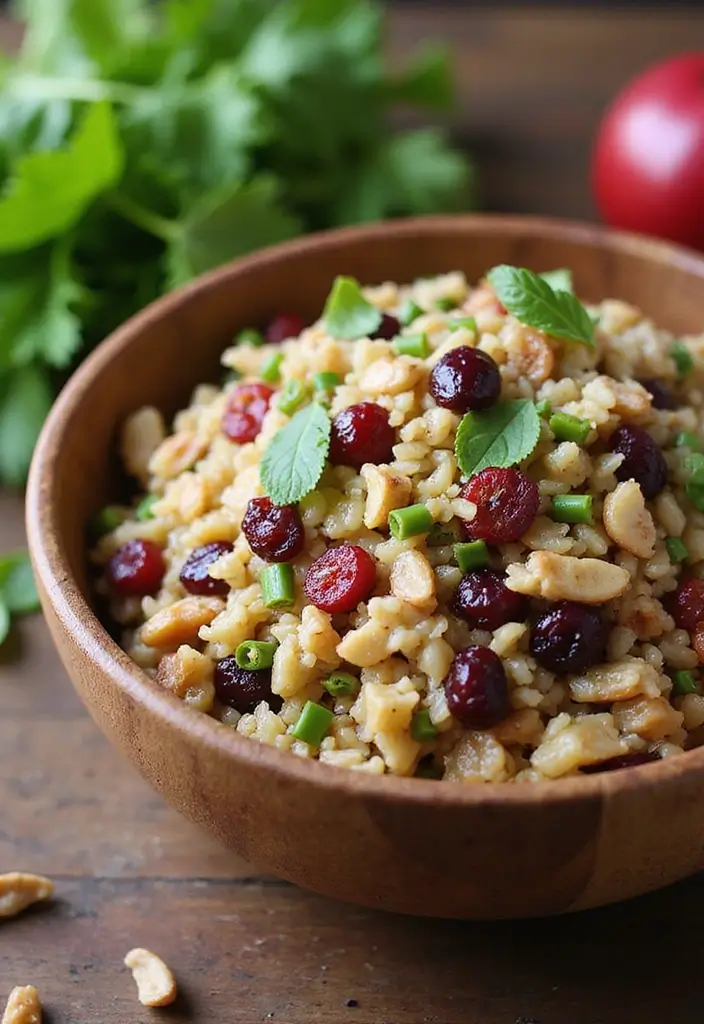 25 Salad Meal Prep Lunch Recipes for Light and Healthy Meals - 6. Wild Rice & Cranberry Salad