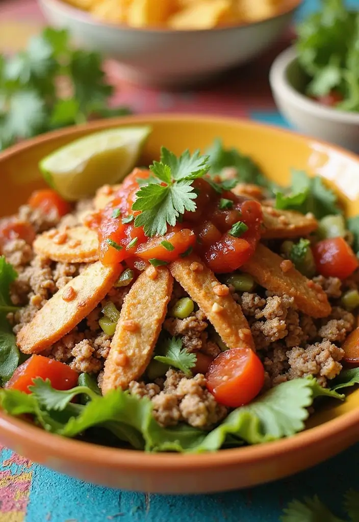 25 Salad Meal Prep Lunch Recipes for Light and Healthy Meals - 9. Taco Salad with Turkey