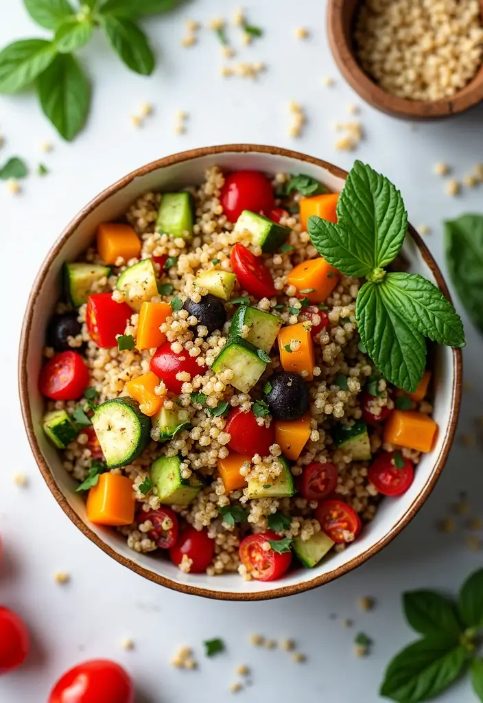 26 Freezer Meal Prep Recipes for Moms-to-Be (Pre-Baby Edition) 88 26 Freezer Meal Prep Recipes for Moms-to-Be (Pre-Baby Edition) - 16. Roasted Vegetable Quinoa Salad