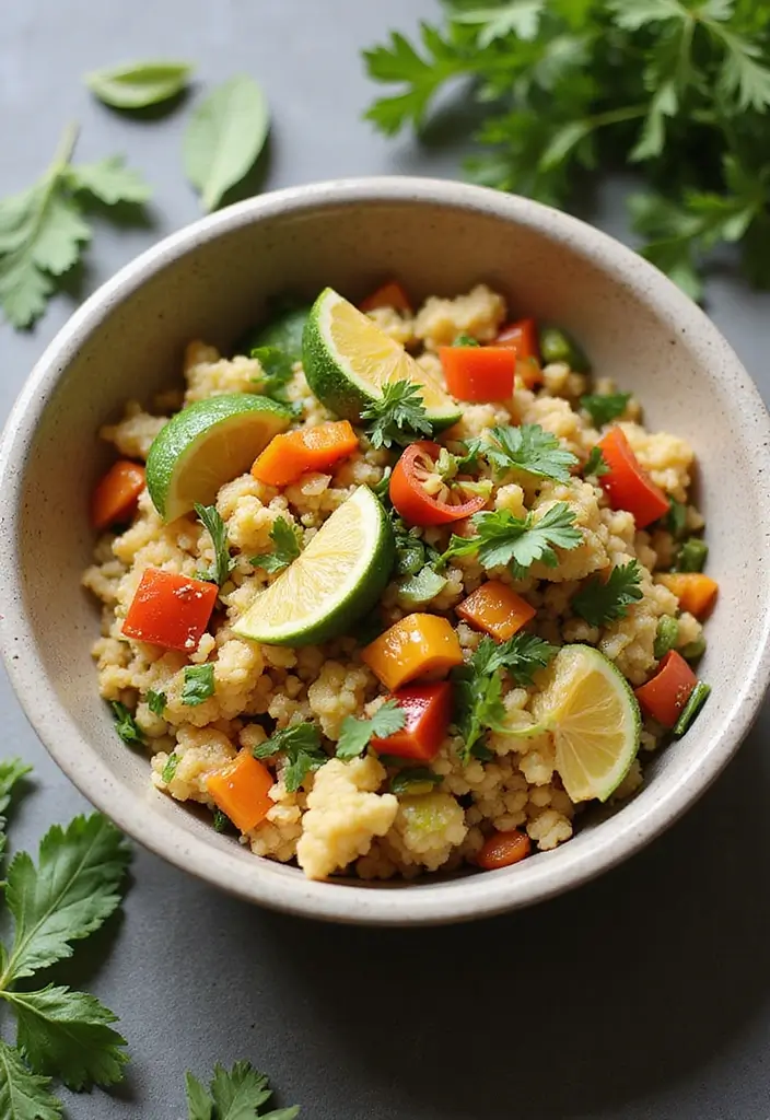 26 Freezer Meal Prep Recipes for Moms-to-Be (Pre-Baby Edition) 40 26 Freezer Meal Prep Recipes for Moms-to-Be (Pre-Baby Edition) - 8. Cauliflower Rice Veggie Bowl
