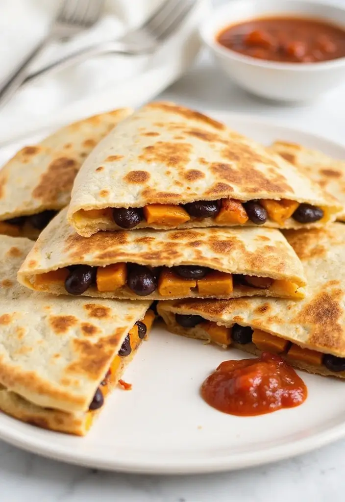 26 Healthy Meal Prep Recipes for the Week You’ll Actually Enjoy 117 26 Healthy Meal Prep Recipes for the Week You’ll Actually Enjoy - 21. Sweet Potato and Black Bean Quesadillas