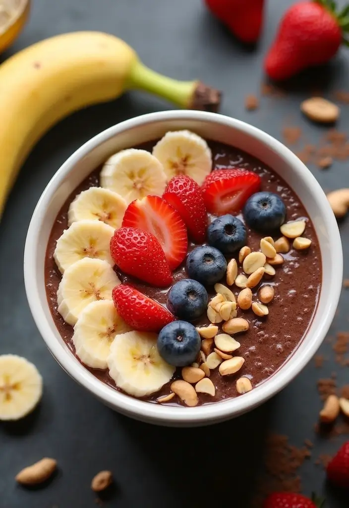 26 Healthy Meal Prep Recipes for the Week You’ll Actually Enjoy 127 26 Healthy Meal Prep Recipes for the Week You’ll Actually Enjoy - 23. Chocolate Banana Smoothie Bowl