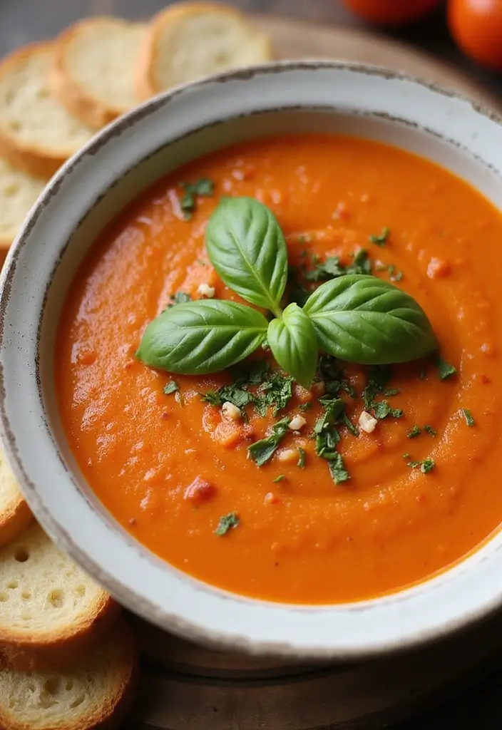 26 Healthy Meal Prep Recipes for the Week You’ll Actually Enjoy 148 26 Healthy Meal Prep Recipes for the Week You’ll Actually Enjoy - 26. Creamy Tomato Basil Soup