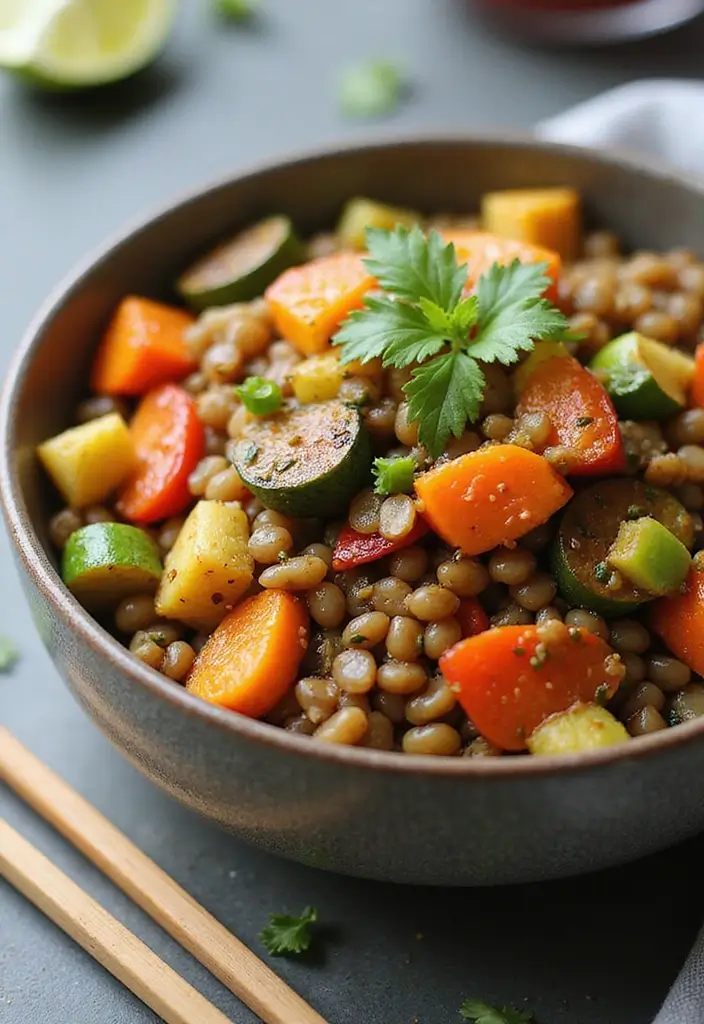 26 Healthy Meal Prep Recipes for the Week You’ll Actually Enjoy 16 26 Healthy Meal Prep Recipes for the Week You’ll Actually Enjoy - 4. Lentil and Vegetable Stir-Fry