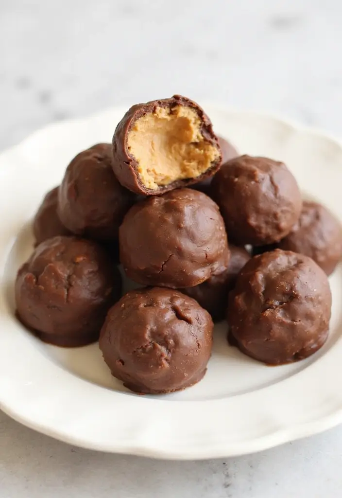 26 Meal Prep Recipes to Gain Weight in a Healthy Way - 17. Chocolate Peanut Butter Energy Bites