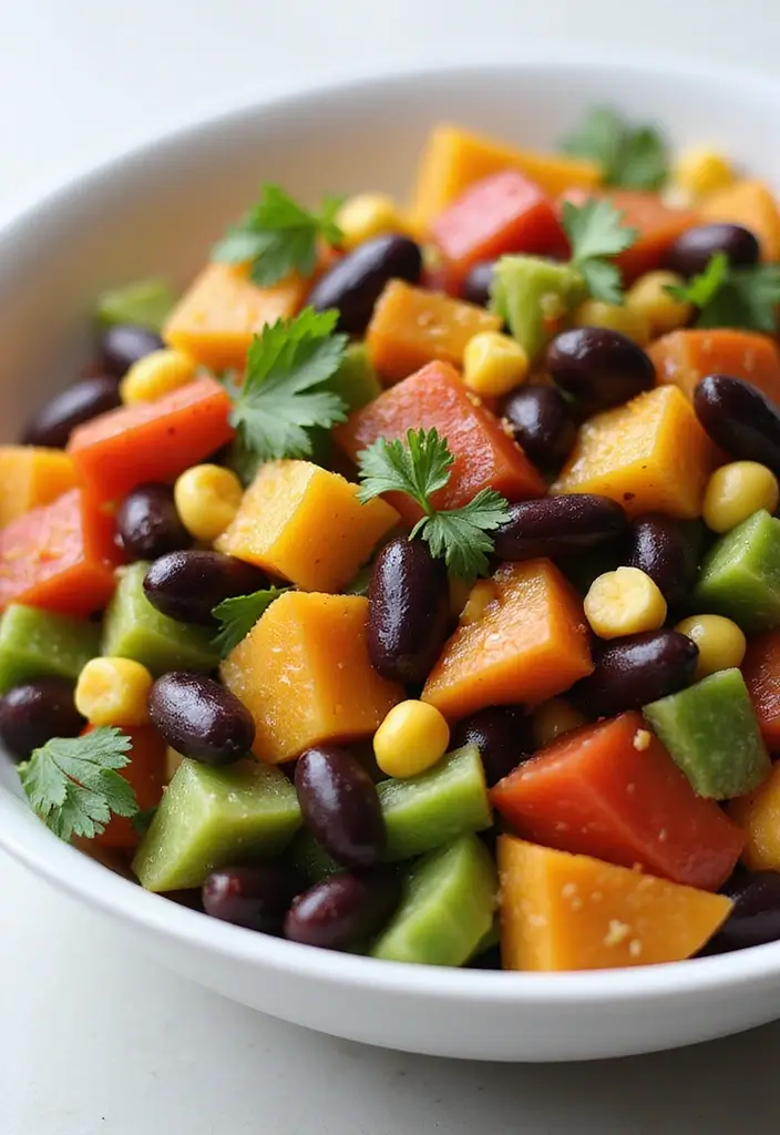 26 Meal Prep Recipes to Gain Weight in a Healthy Way - 25. Black Bean and Corn Salad