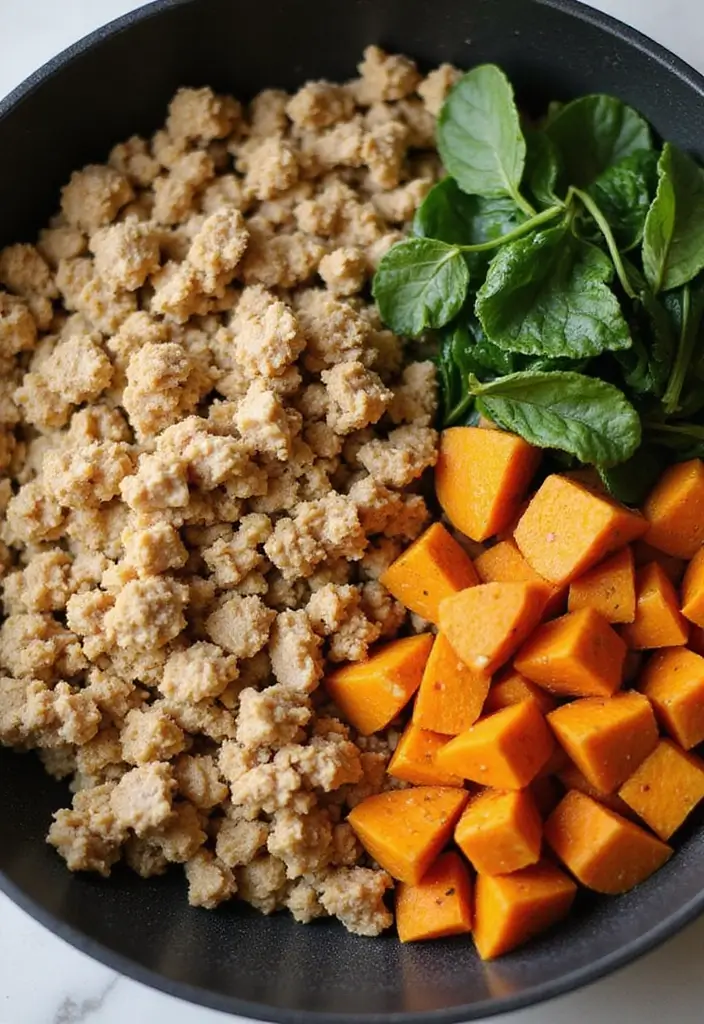 26 Meal Prep Recipes to Gain Weight in a Healthy Way - 5. Turkey and Sweet Potato Skillet