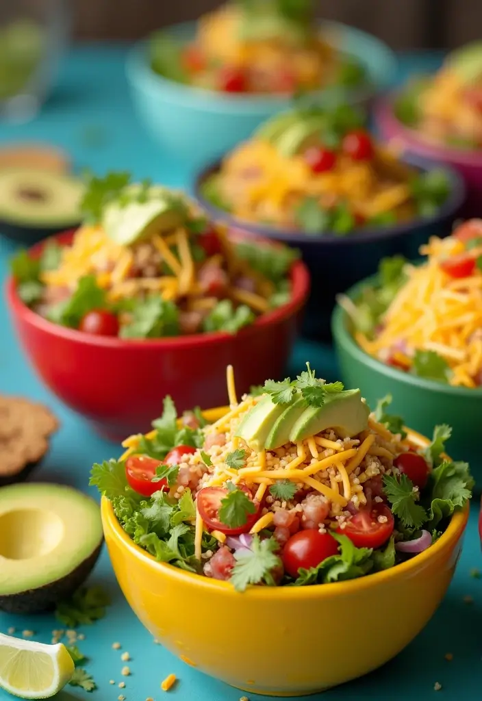 27 Family Meal Prep Dinner Recipes for the Week That Everyone Will Love 35 27 Family Meal Prep Dinner Recipes for the Week That Everyone Will Love - 7. Taco Salad Bowls