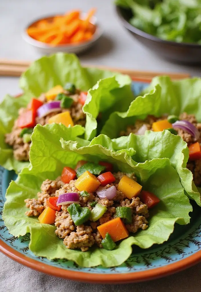 27 Ground Turkey Meal Prep Recipes for Quick Dinners 58 27 Ground Turkey Meal Prep Recipes for Quick Dinners - 10. Turkey and Veggie Lettuce Wraps