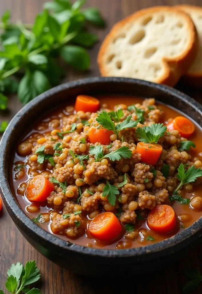 27 Ground Turkey Meal Prep Recipes for Quick Dinners 87 27 Ground Turkey Meal Prep Recipes for Quick Dinners - 15. Ground Turkey and Lentil Stew