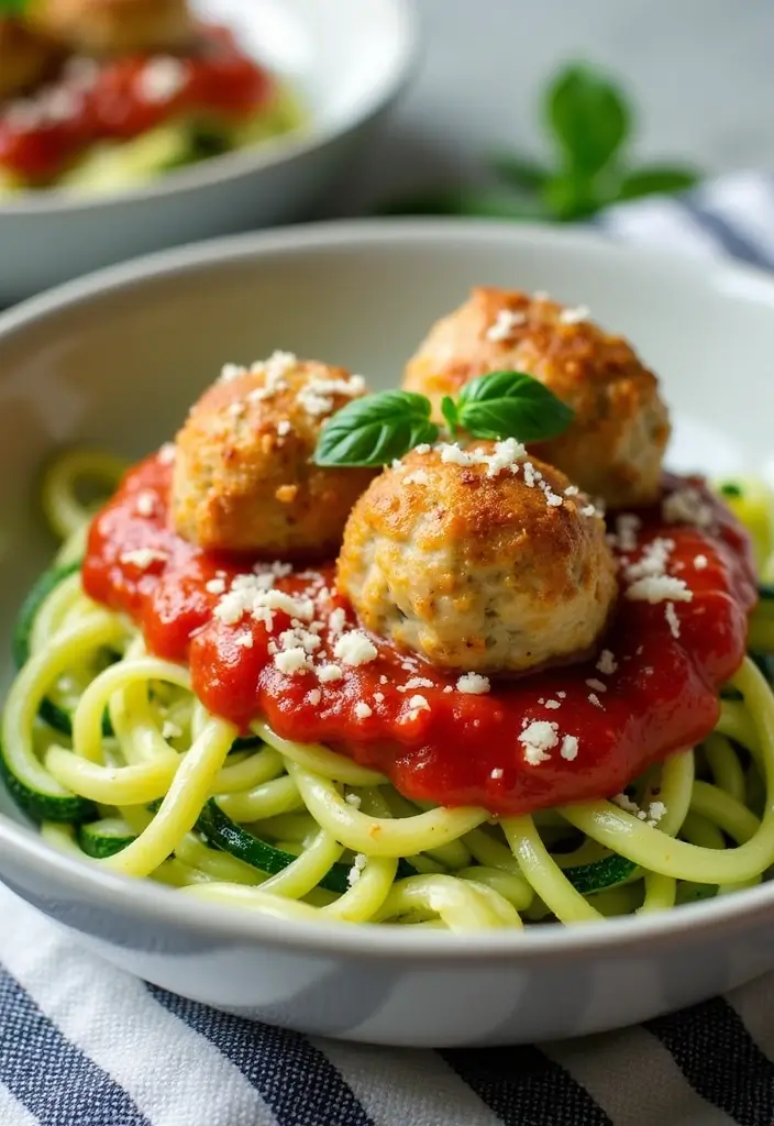 27 Ground Turkey Meal Prep Recipes for Quick Dinners 20 27 Ground Turkey Meal Prep Recipes for Quick Dinners - 4. Turkey Meatballs with Zoodles