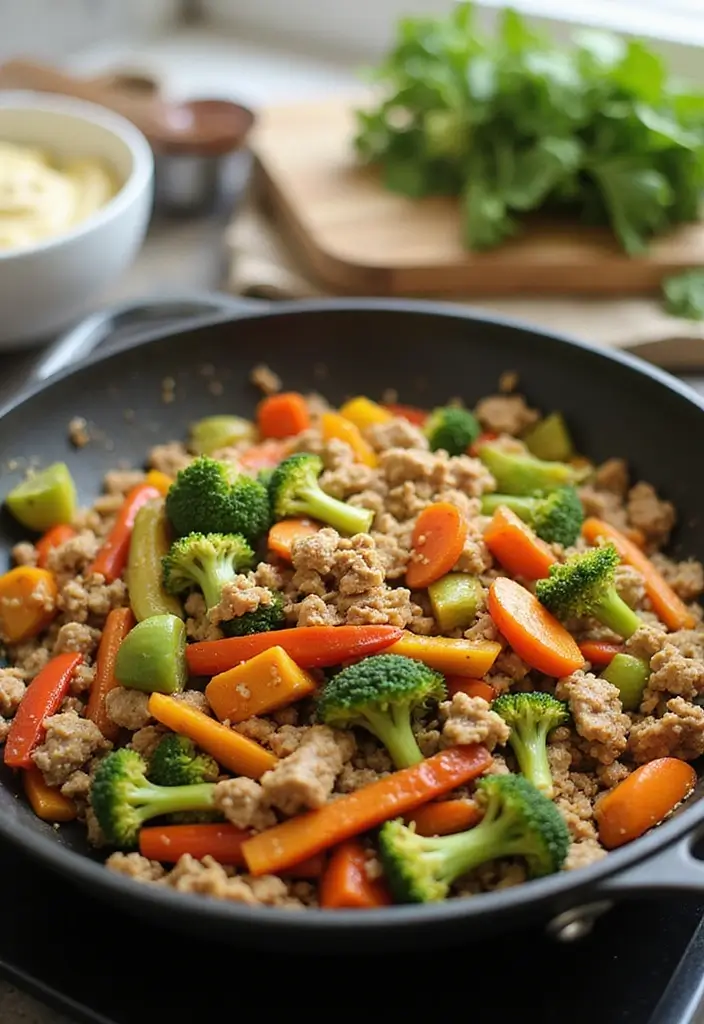 27 Ground Turkey Meal Prep Recipes for Quick Dinners 27 27 Ground Turkey Meal Prep Recipes for Quick Dinners - 5. Turkey Stir-Fry with Vegetables