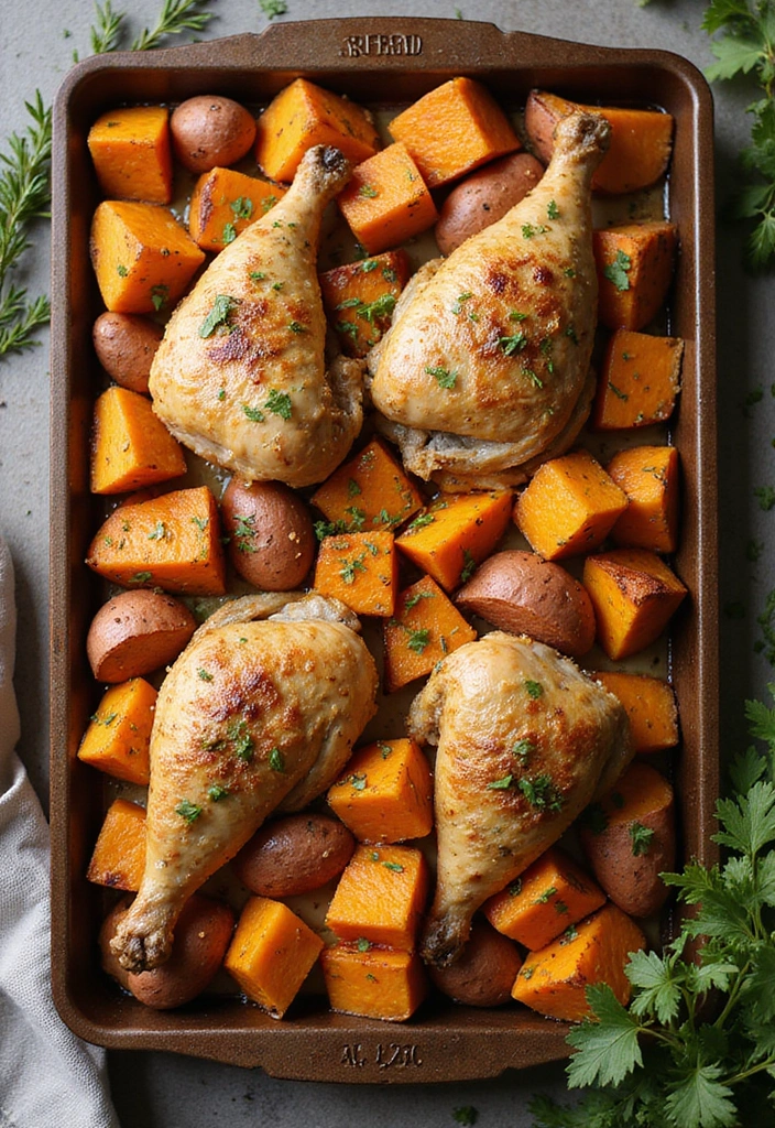 27 High-Protein Chicken Meal Prep Recipes for the Week 63 27 High-Protein Chicken Meal Prep Recipes for the Week - 11. Chicken and Sweet Potato Bake
