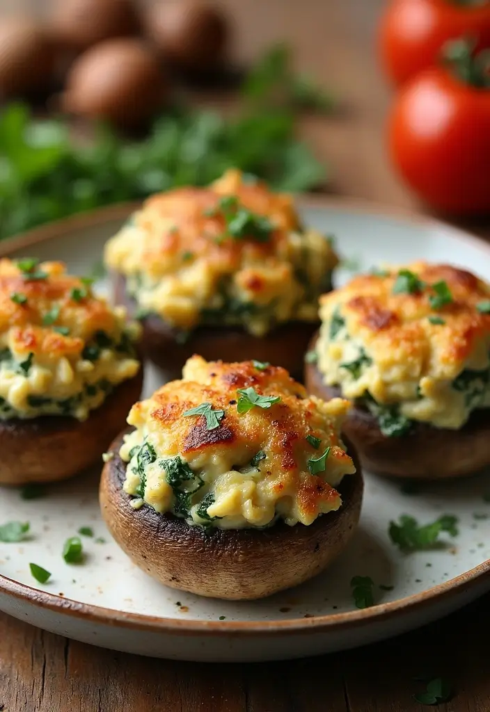 27 High-Protein Chicken Meal Prep Recipes for the Week 137 27 High-Protein Chicken Meal Prep Recipes for the Week - 25. Chicken & Spinach Stuffed Mushrooms