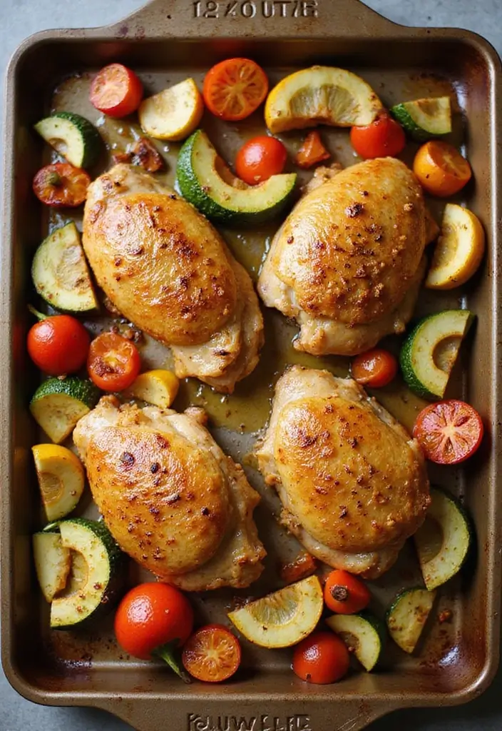 27 High-Protein Chicken Meal Prep Recipes for the Week 20 27 High-Protein Chicken Meal Prep Recipes for the Week - 4. Honey Mustard Chicken & Veggies