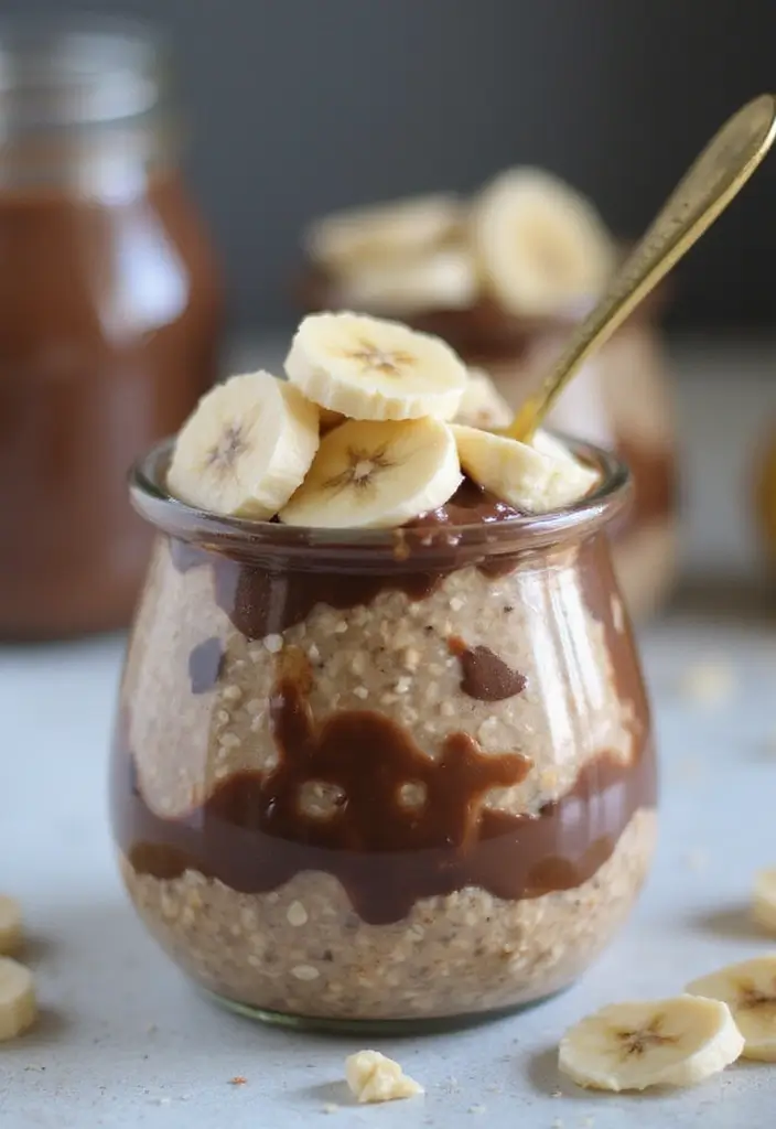 27 Macro-Friendly Breakfast Meal Prep Recipes You’ll Love 139 27 Macro-Friendly Breakfast Meal Prep Recipes You’ll Love - 23. Nutella Swirl Overnight Oats