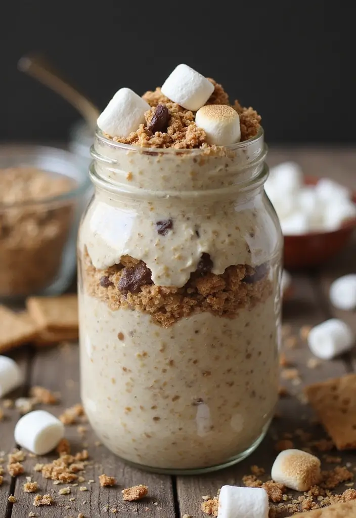 27 Macro-Friendly Breakfast Meal Prep Recipes You’ll Love 146 27 Macro-Friendly Breakfast Meal Prep Recipes You’ll Love - 24. S’mores Overnight Oats