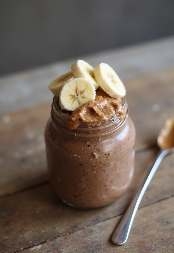 27 Macro-Friendly Breakfast Meal Prep Recipes You’ll Love 15 27 Macro-Friendly Breakfast Meal Prep Recipes You’ll Love - 3. Chocolate Banana Overnight Oats
