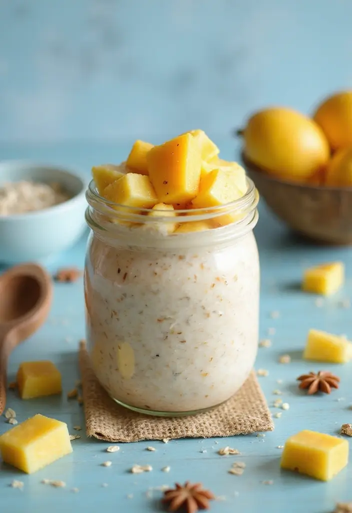 27 Macro-Friendly Breakfast Meal Prep Recipes You’ll Love 34 27 Macro-Friendly Breakfast Meal Prep Recipes You’ll Love - 6. Tropical Coconut Overnight Oats